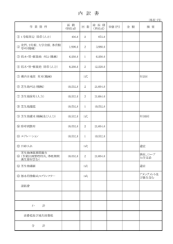 内 訳 書