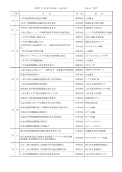 H28.6.17現在 日 曜日 日 程 時 間 場 所 ・三沢基地周辺町内連合会陳情