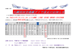 来る、平成28年7月 13日（水）より大網駅・土気駅・誉田駅・鎌取駅