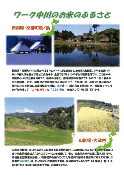 ワーク中川で扱うお米のふるさと