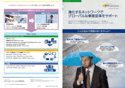 進化するネットワークで グローバルな事業変革をサポート 進化する