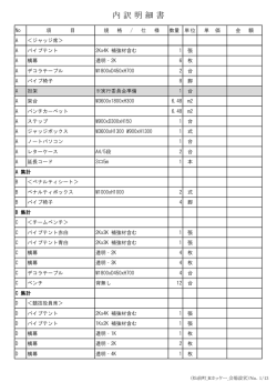 内 訳 明 細 書