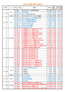 6月入荷予定表(2)