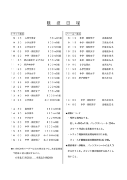 競技日程(決定)