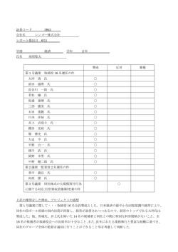 証券コード 3941 会社名 レンゴー株式会社 レポート提出日 6/11 学部