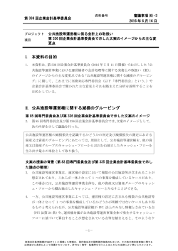 I. 本資料の目的 II. 公共施設等運営権に関する減損のグルーピング