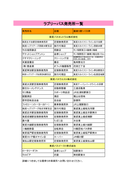 ラブリーパス発売所一覧 - 東武バスOn-Line