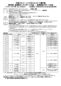 北日本新聞社賞争奪 中部ブロック シニアⅢスタンダード選手権 第46回