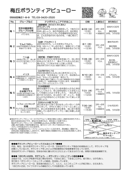 梅丘ボランティアビューロープログラム