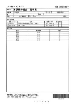 平成28年本試験徹底分析会 民事系 解説レジュメ