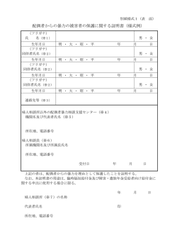 別紙様式1DV（両面印刷必要）