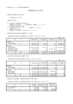 財務諸表に対する注記 - てんかん治療研究振興財団