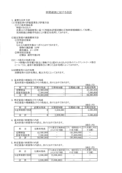 財務諸表に関する注記