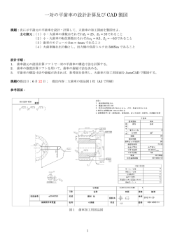 一対の平歯車の設計計算及び CAD 製図