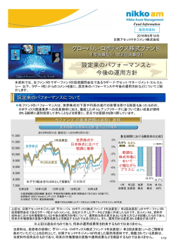 グローバル・ロボティクス株式ファンド 設定来のパフォーマンスと 設定来の