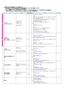 留学生向け学外就職関係イベント等情報一覧 ・学生支援センターに来た