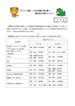 ｢すご人&times;逸品 &sim;えひめ伝統工芸士展&sim;｣ 展示品の入替え