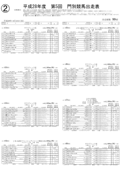 出走表 - ホッカイドウ競馬