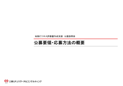 公募要領・応募方法の概要 - 知財金融ポータルサイト