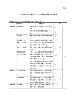 江戸川区街づくり基本プラン改定業務支援委託審査基準（PDF：12KB）