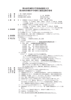 要項 - 茨城陸上競技協会