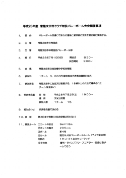 市クラブ対抗バレーボール大会要項