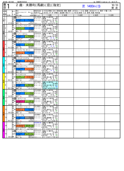 橡 競馬新聞形式・出馬表 [2016年 6月18日]