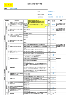 価格以外の評価点申請書の記入例