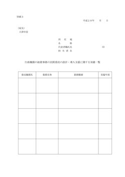 行政機関の総務事務の民間委託の設計・導入支援に関する実績一覧