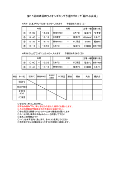 ライオンズカップ(予選