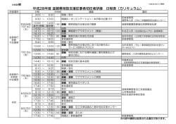 平成28年度 滋賀県相談支援従事者初任者研修 日程表（カリキュラム）