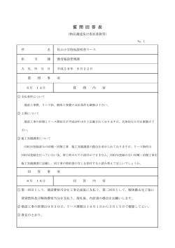 質 問 回 答 表