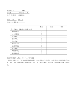 証券コード 4902 会社名 コニカミノルタ レポート提出日 2016/06/14 学部