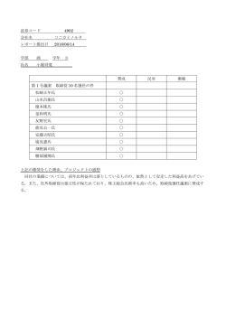 証券コード 4902 会社名 コニカミノルタ レポート提出日 2016/06/14 学部
