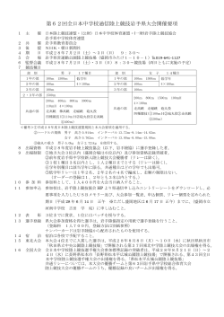 第62回全日本中学校通信陸上競技岩手県大会開催要項