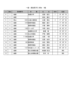 一般・高校男子5000m（1組～5組）