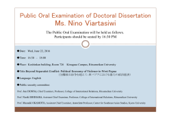 Wed, June 22, Ms. Nino Viartasiwi Public Oral Examination of