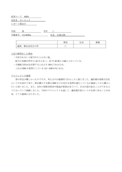 証券コード 4684 会社名 オービック レポート提出日 学部 商 学年 三 学籍番