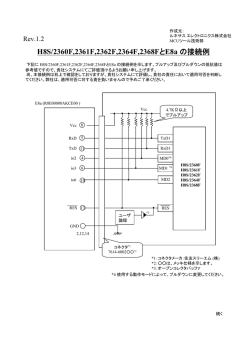 H8S/2360F,2361F,2362F,2364F,2368FとE8a の接続例