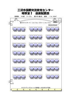 三沢市国際交流教育センター 研修室1 座席配置図