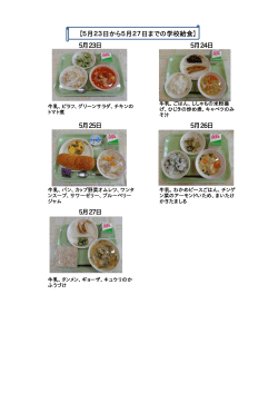 5月23日 5月24日 5月25日 5月26日 5月27日