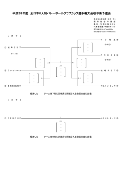 平成28年度 全日本6人制バレーボールクラブカップ選手権大会岐阜県