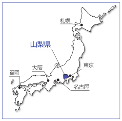 日本地図 - 山梨県
