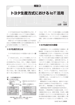 解説3 トヨタ生産方式におけるIoT活用