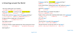 L1 Greetings around the World