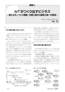 解説1 IoTがつくり出すビジネス～新たなモノづくり戦略