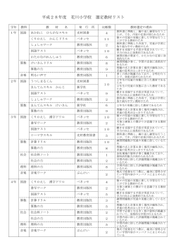 平成28年度 花川小学校 選定教材リスト