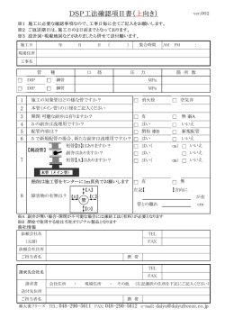 DSP工法確認項目書（上向き）