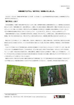 林業体験プログラム『森で学ぶ』を実施いたしました。