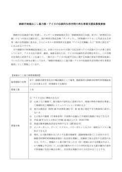 （アイヌの伝統的生活空間の再生事業支援員）募集要領 【PDF